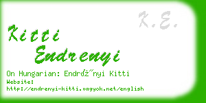 kitti endrenyi business card